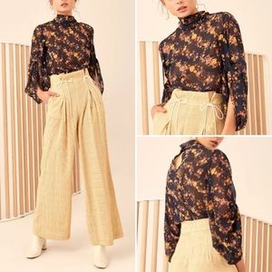 C/MEO HEART BREAKER Floral Chiffon Top